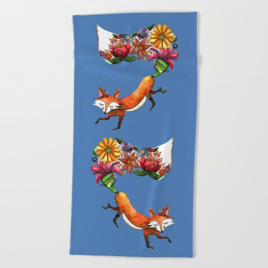 Hunt Flowers Not Foxes Two Beach Towel