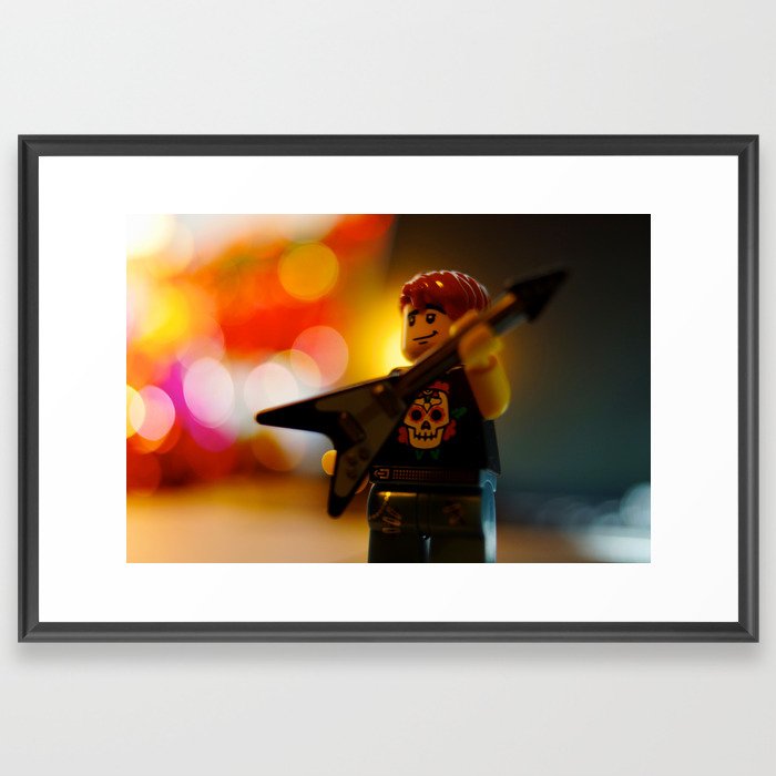 Rock the night Framed Art Print