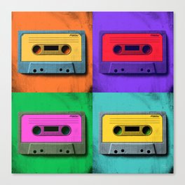 Cassette Tapes Vintage Pop Art Canvas Print