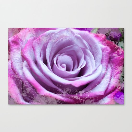 Rose of Love #Pink #Purple #art #society6 Canvas Print