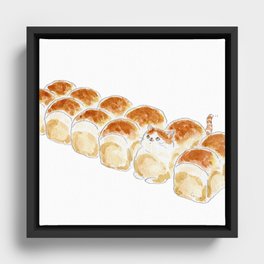 bread Cat Framed Canvas
