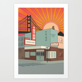 4 Star Theater - San Francisco, CA Art Print