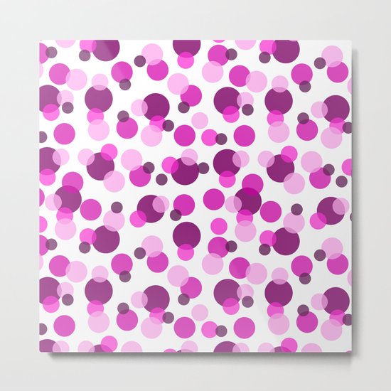 Pink and Purple Spots Metal Print