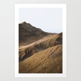Icelandic mountains | landscape travel nature Iceland adventure photography Art Print