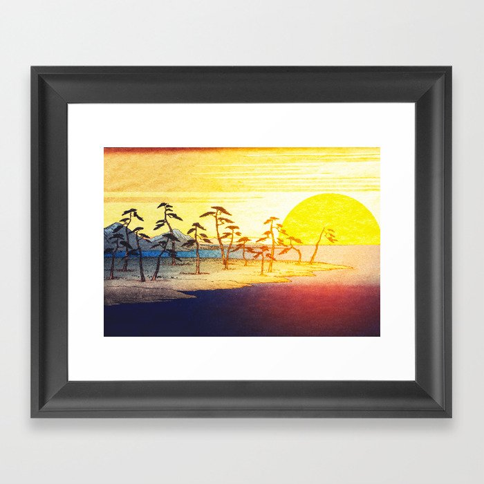 Sunset at Manayama - Nature Landscape Framed Art Print