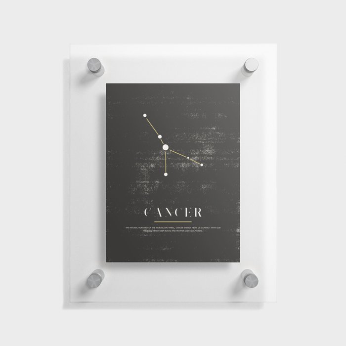 Cancer Zodiac Illustration Floating Acrylic Print