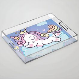 cute-sleeping-unicorn  Acrylic Tray