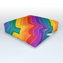 Rainbow Wave Outdoor Floor Cushion