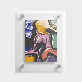 Painted nude abstraction Floating Acrylic Print