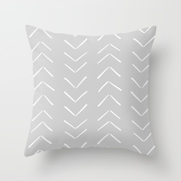 Boho Big Arrows in Grey Throw Pillow
