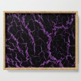 Cracked Space Lava - Glitter Purple Serving Tray