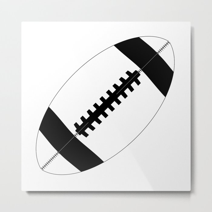 American Football In Black And White Metal Print