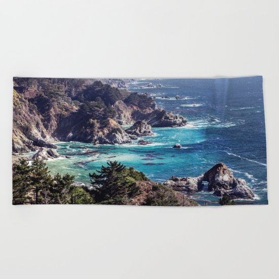 Coastline sea Beach Towel
