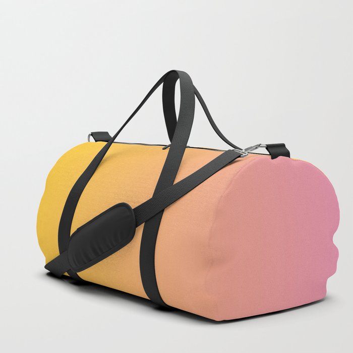 Sunset Bright Yellow Party Pink  Gradient Ombre Pattern Abstract  Duffle Bag