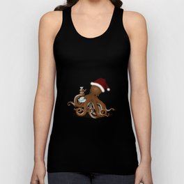 Steampunk Christmas Octopus Tank Top