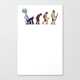 Alien Monkey Evolution Canvas Print