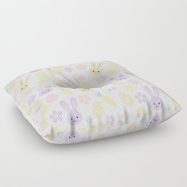 Happy Easter Purple Rabbit Collection Floor Pillow