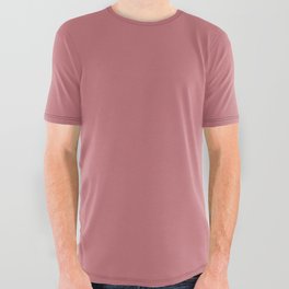 Medium Pink Solid Color Cranberry PPG1051-5 - All One Single Shade Hue Colour All Over Graphic Tee