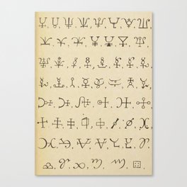 Alchemy Symbols Canvas Print