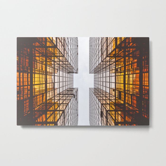 Abstract Glass Skyscraper Metal Print By Groppo Society6