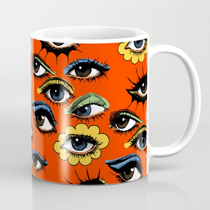 60s Eye Pattern Kaffeebecher