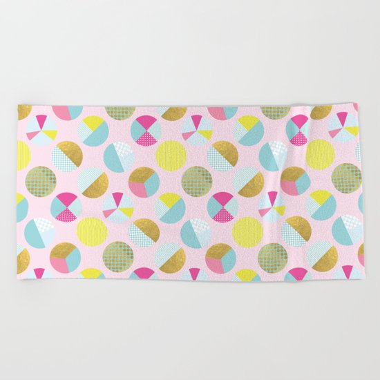 Goldielocks Gold Spots Beach Towel