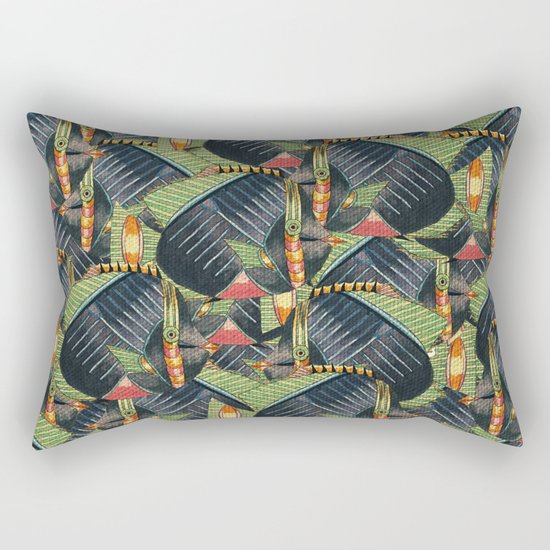 Crowd Fish 3 Rectangular Pillow