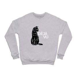 Deja Vu Black Cat Crewneck Sweatshirt