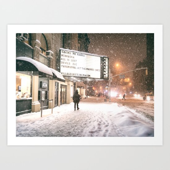 New York City Snow Art Print
