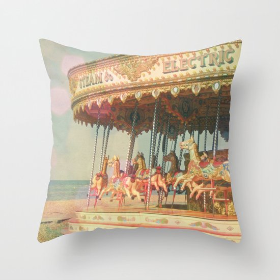 Circling Horses Throw Pillow