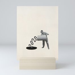 Noir Year 2020 Mini Art Print | Paper, Typography, Curated, Collage, Surrealism, 2020, Man, Minimal, Surreal, Garbage 
