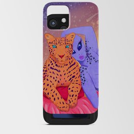 Alien Babe Leopard Lounge Print iPhone Card Case