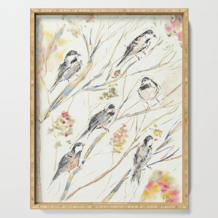 Chickadee Party Serving Tray