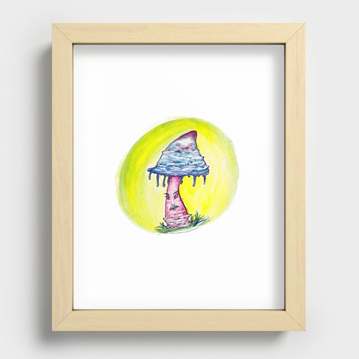 Mushroom Fam Drippy Lady Recessed Framed Print