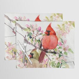 Cardinal Birds and Spring, cardinal bird design Placemat