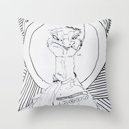 Archiduchesse Anne d'Autruche Throw Pillow