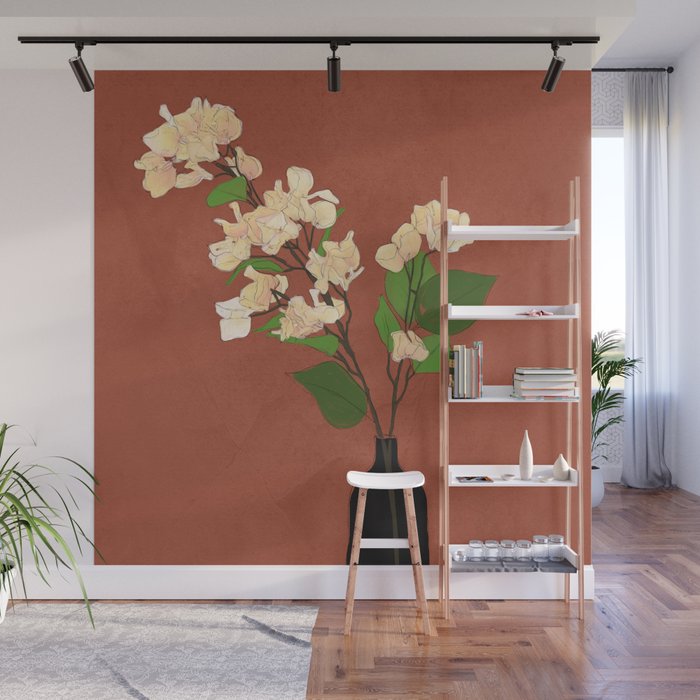 Branches Blooming Clay Wall Mural