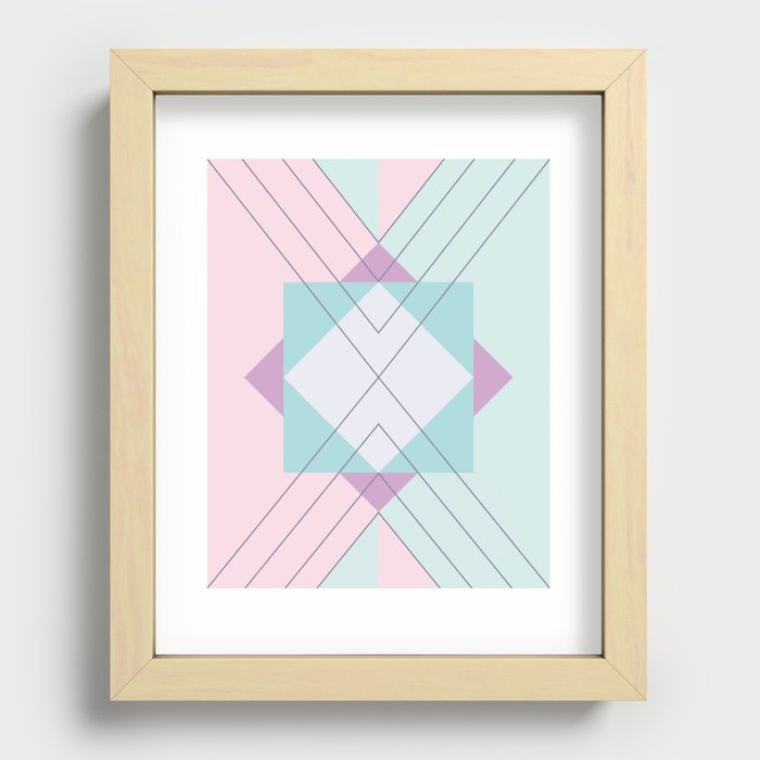  Symmetry Balance Shapes Art Print Recessed Framed Print