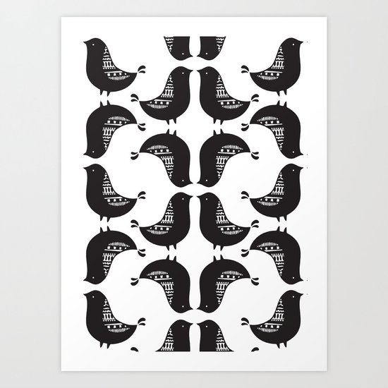 Aztec Birds Art Print