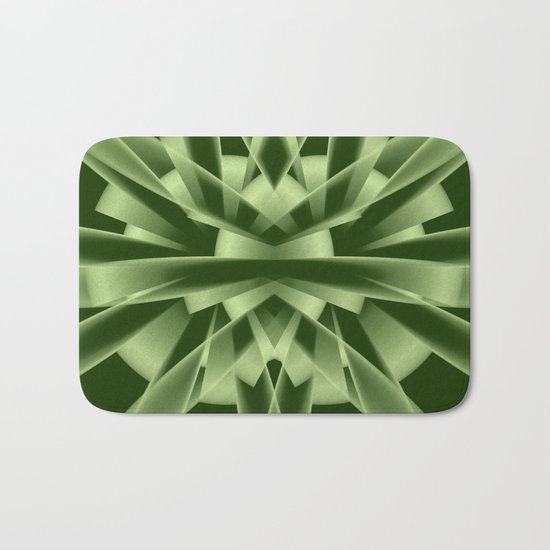 Abstract in green tones Bath Mat