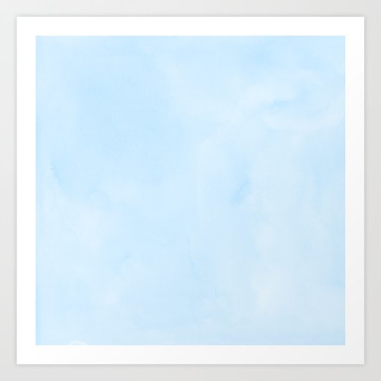 Blue Raspberry Watercolor Art Print