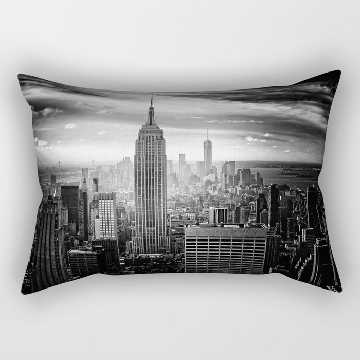 New york city black white 2 Rectangular Pillow