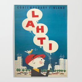 Affiche Travel Poster Contemporary Finland Lahti Poster
