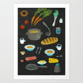 cooking delicious food Art Print