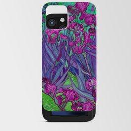 Vincent Van Gogh Irises Painting Violet Fuchsia Palette iPhone Card Case