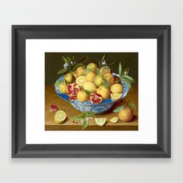 Still Life with Lemons, Oranges and a Pomegranate Framed Art Print