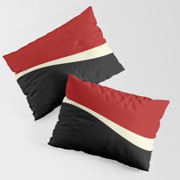 Simple Waves 2 - Red & Cream Pillow Sham