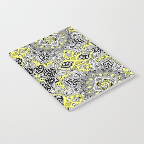 Boho Sunshine Medallion Pattern Notebook