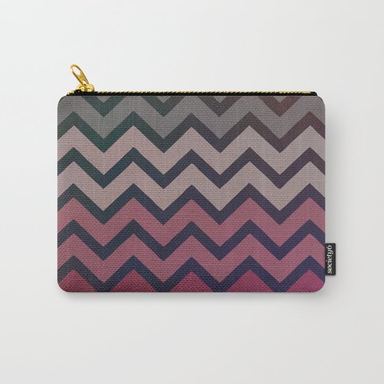 Pink Chevron Carry-All Pouch