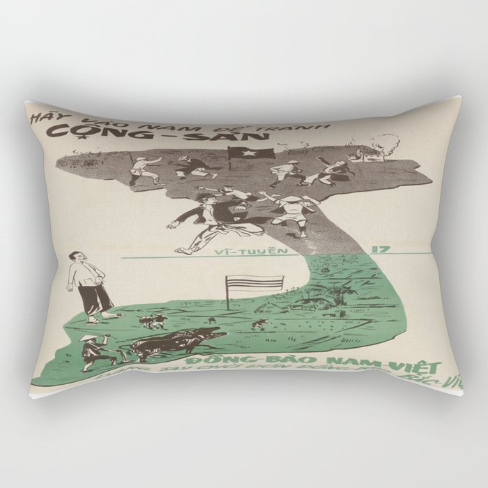 Vintage poster - Vietnam Rectangular Pillow